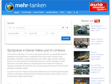 Tablet Screenshot of mehr-tanken.de